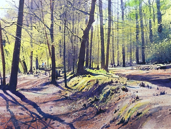 Reworking a reference photo on the spot while painting